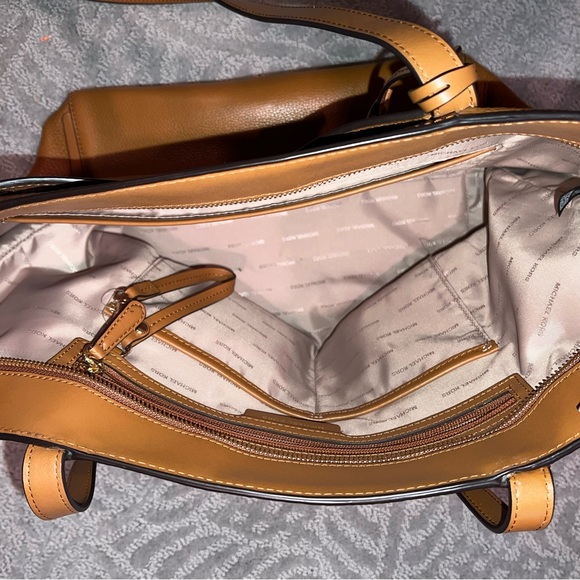 Michael Kors Chestnut Leather Shoulder Tote - Picture 6 of 13